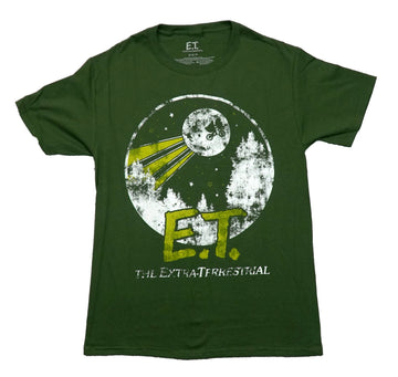 E.T. The Extraterrestrial Mens T-Shirt - Elliot Riding Bike Over Forest