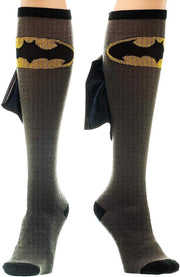 Dynamic Duo Superman & Batman Knee High Caped Socks 2 Pack - Inmyparentsbasement.com