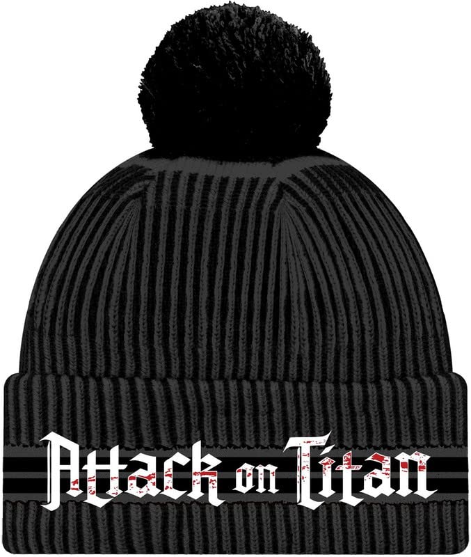 Attack on Titan Series Logo Adult Anime Beanie for Men and Women Officially Licensed Ribbed Winter Hat
