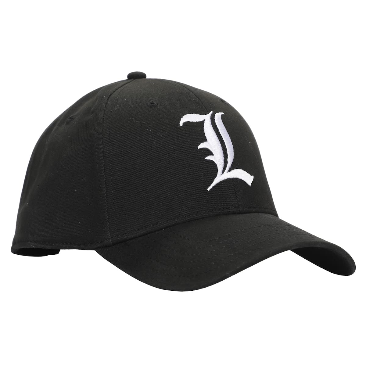 Death Note L Logo Elite Flex Black Baseball Cap
