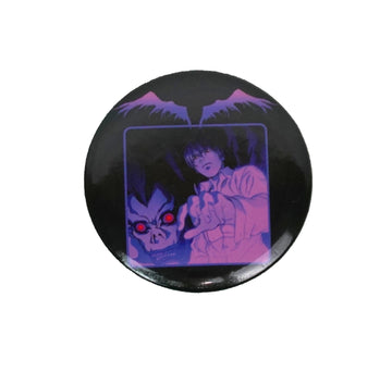 Death Note L and Ryuk Purpel Tint Button