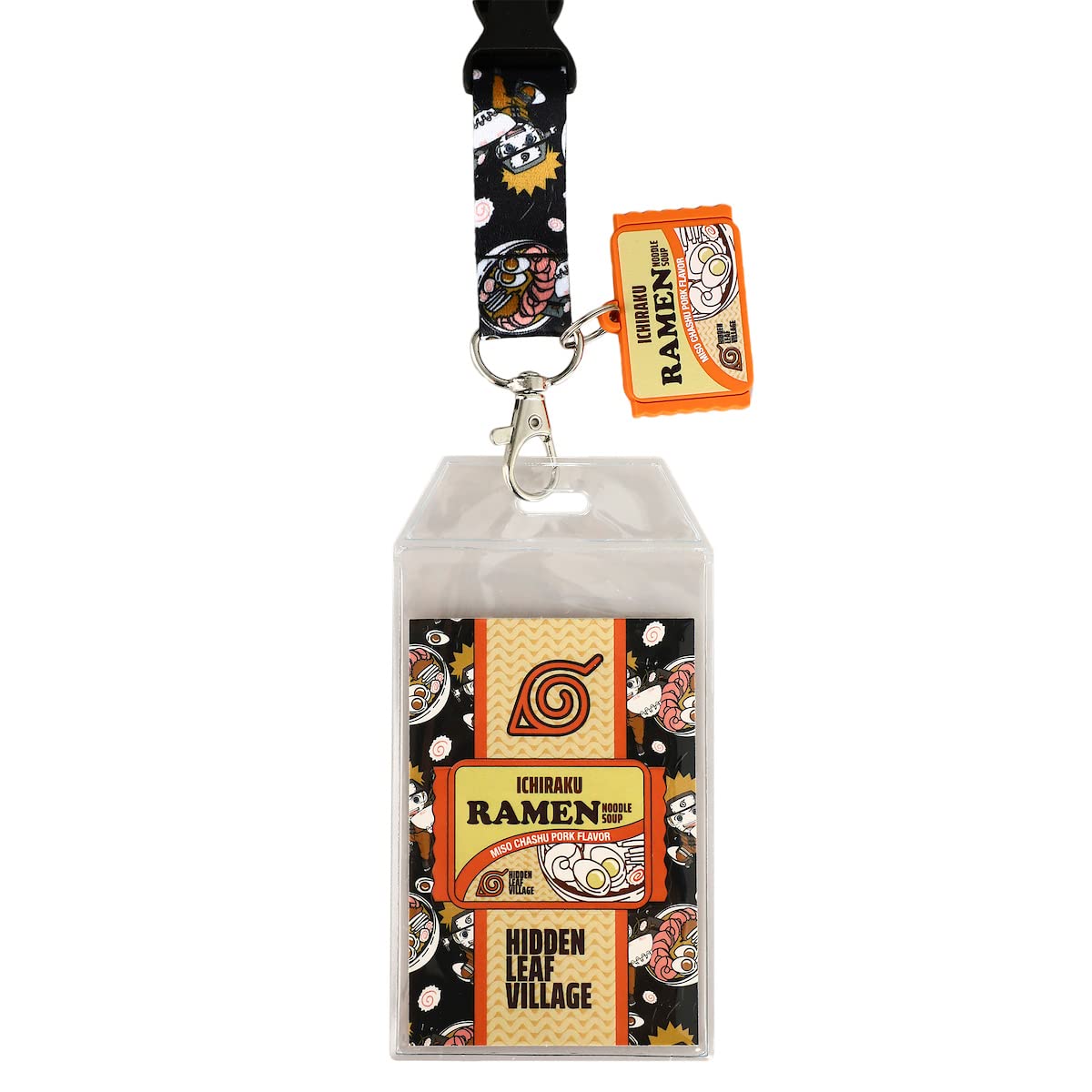 Bioworld Naruto Shippuden Ramen Lanyard with Lobster Clasp and Keychain