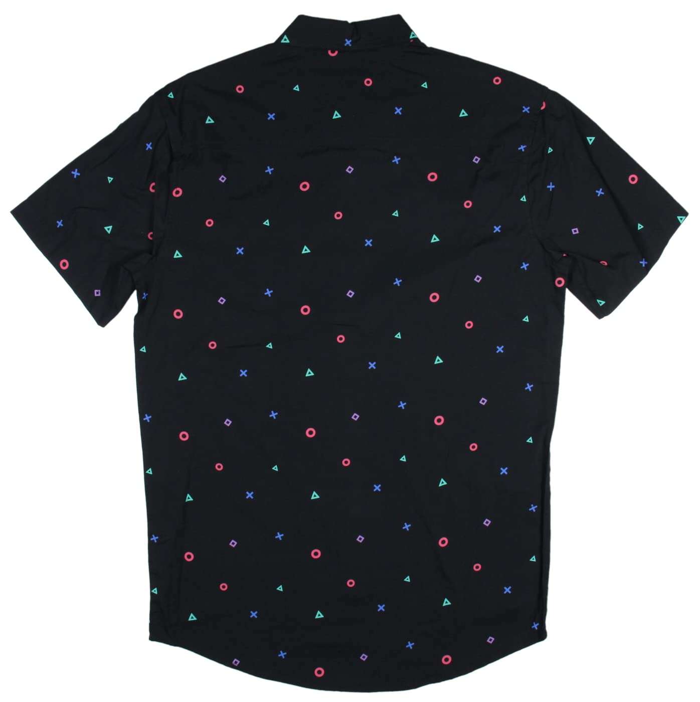 Sony Playstation Mens' Controller Icon Allover Print Woven Button Up Shirt