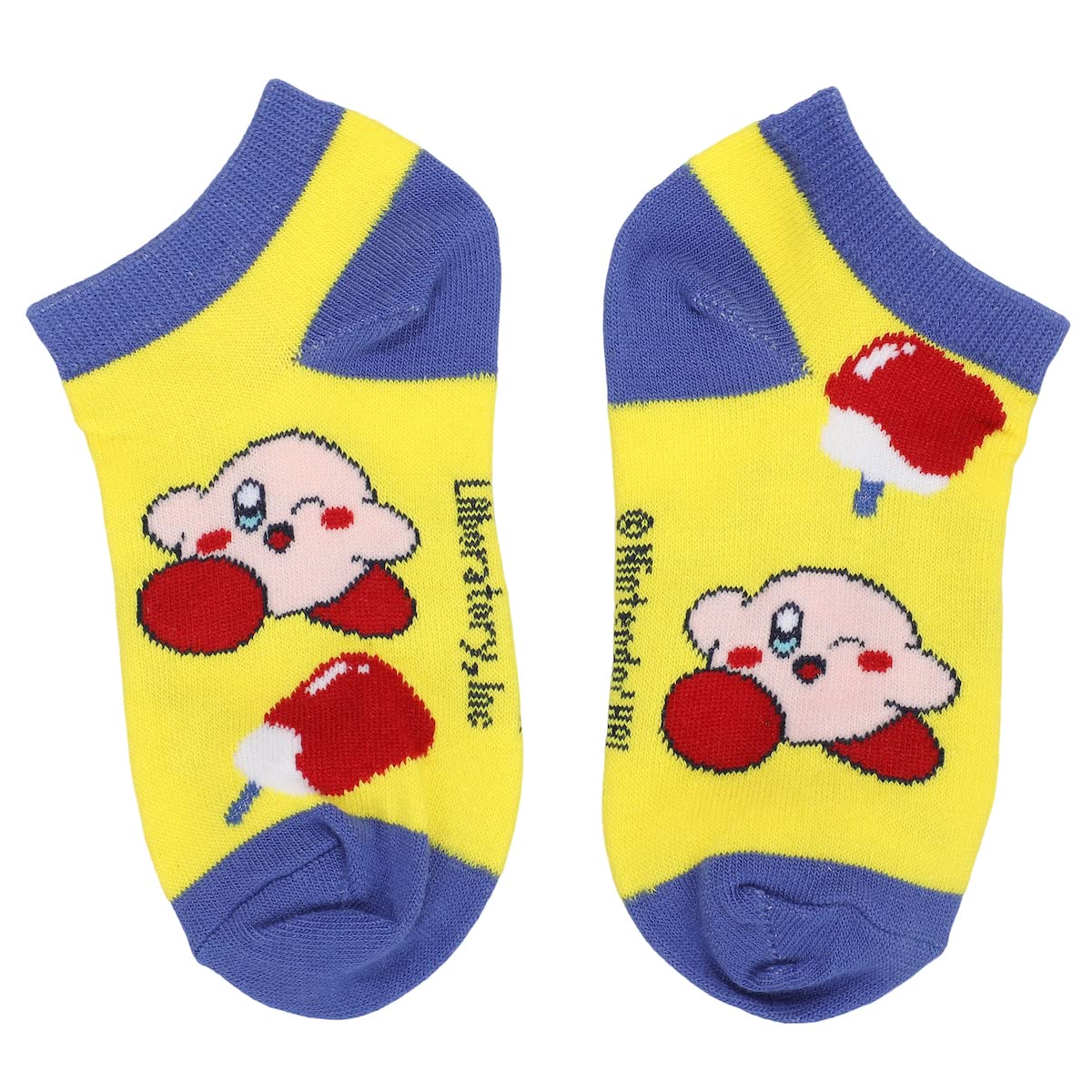 Bioworld Kirby Character Art 6-Pack Youth Ankle Socks With Chenille Elements