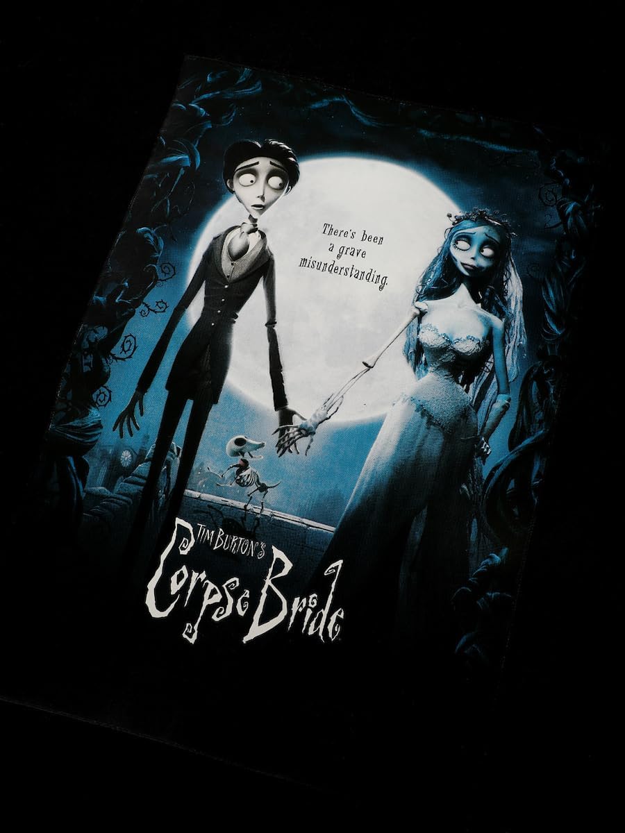 Corpse Bride Grave Misunderstanding Poster Art Black Canvas Tote Bag