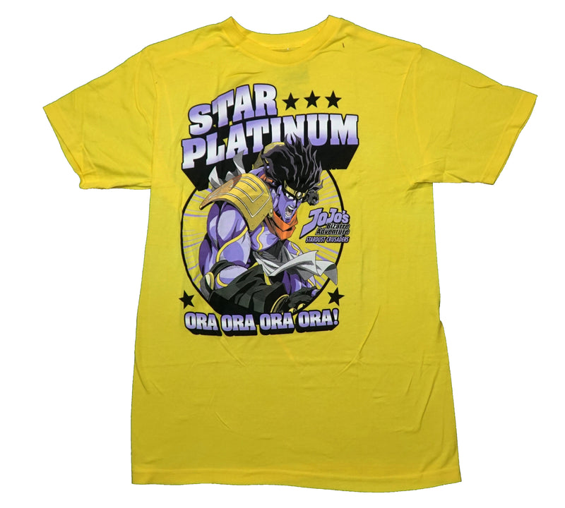 Jojo's Bizarre Adventure Mens T-Shirt - Stardust Crusaders Platinum Ora! - Inmyparentsbasement.com