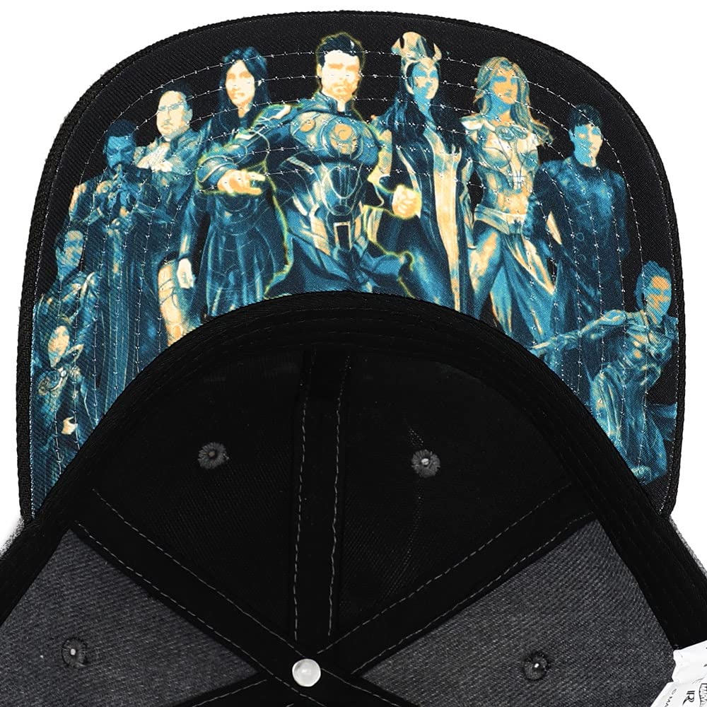 Bioworld Eternals Logo Embroidered Mock Acrylic Unisex Black Snapback Hat