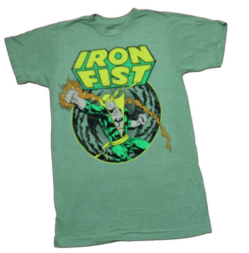 Iron Fist Mens T-Shirt  - Power Punch Image Under Logo Image