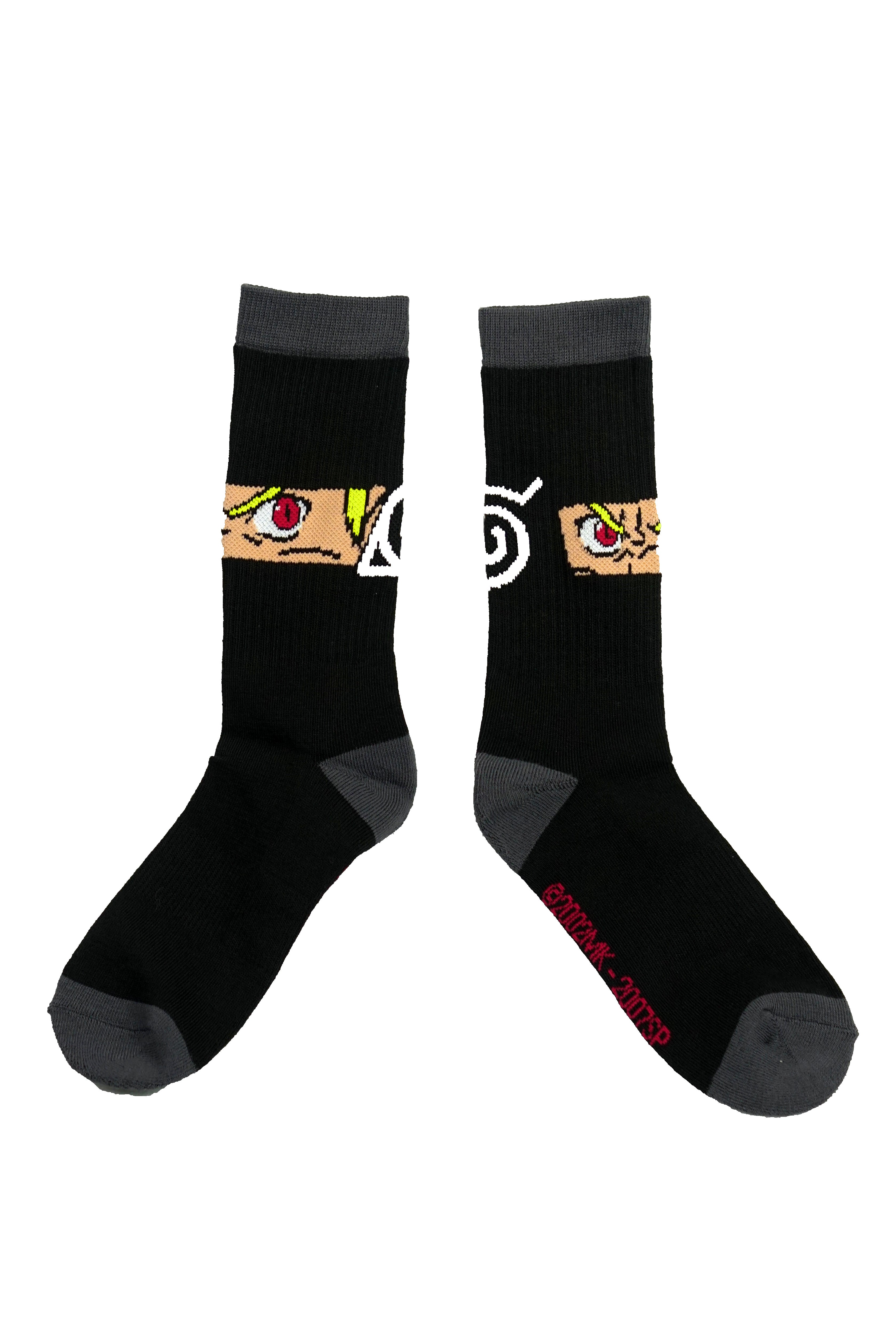 Naruto Shippuden 5 Pack Eye Bar Crew Socks Licensed Ripple Junction