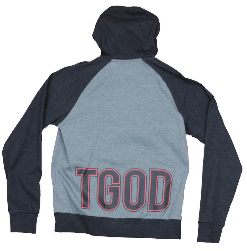 Wiz Khalifa Mens Zip Up Hoodie - Lapel Name TGOD Back Image
