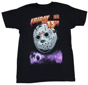 Friday the 13th Mens T-Shirt - Jason Friday the 13th Scary as Hell Mask Image