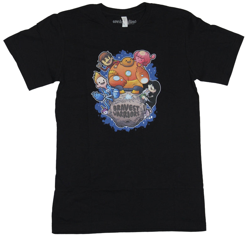 The Bravest Warriors Mens T-Shirt - Action Team Sitting On Logo Image