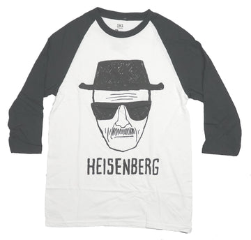 Breaking Bad Mens T-Shirt - Heisenberg Classic Sketch Face Raglan Sleeve
