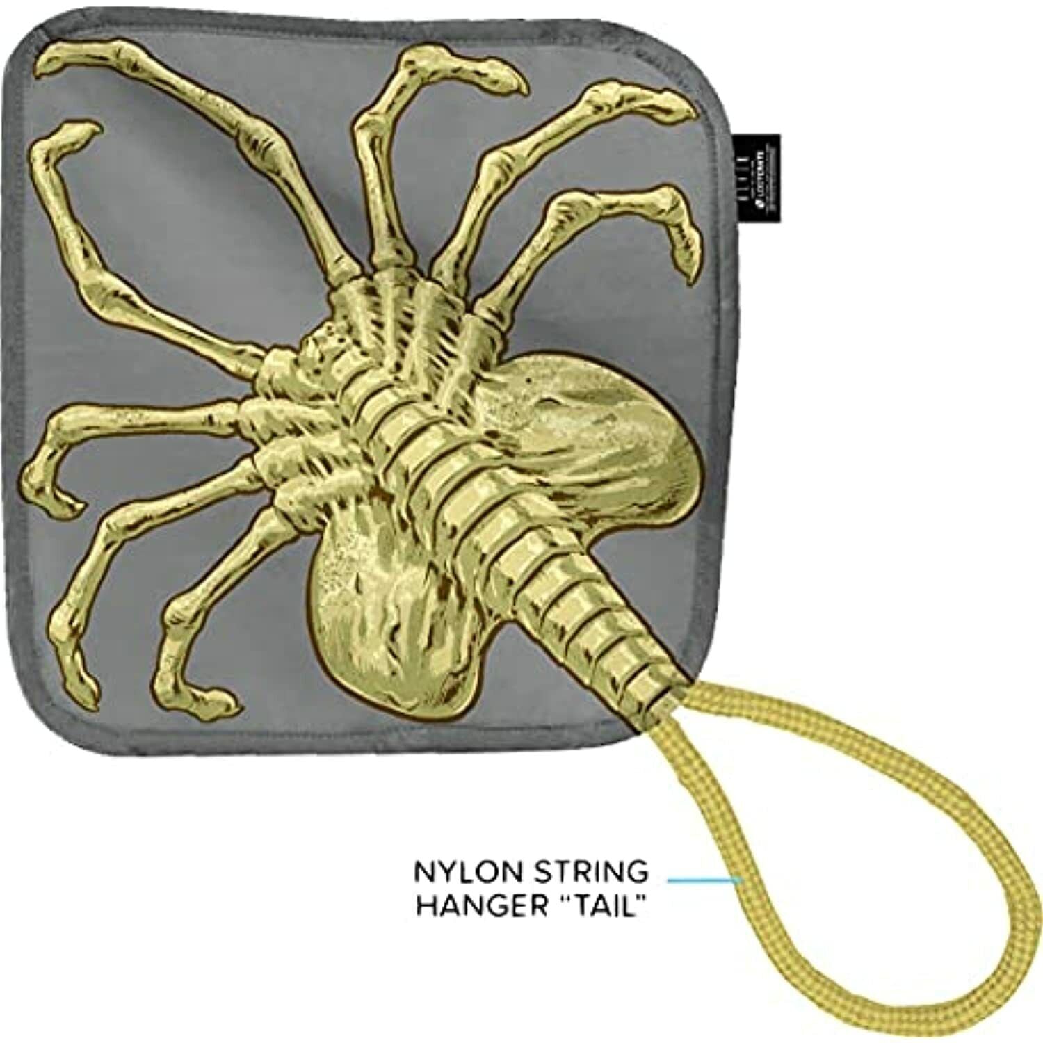 Alien Facehugger Face Towel Washcloth W/ String Hanger Tail Loot Crate Exclusive