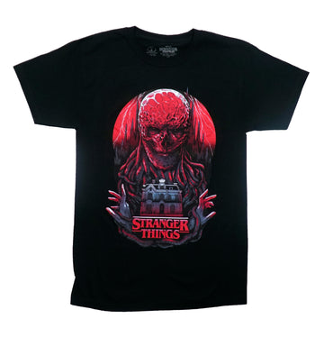 Stranger Things Mens T-Shirt - All Red Vecna Over House
