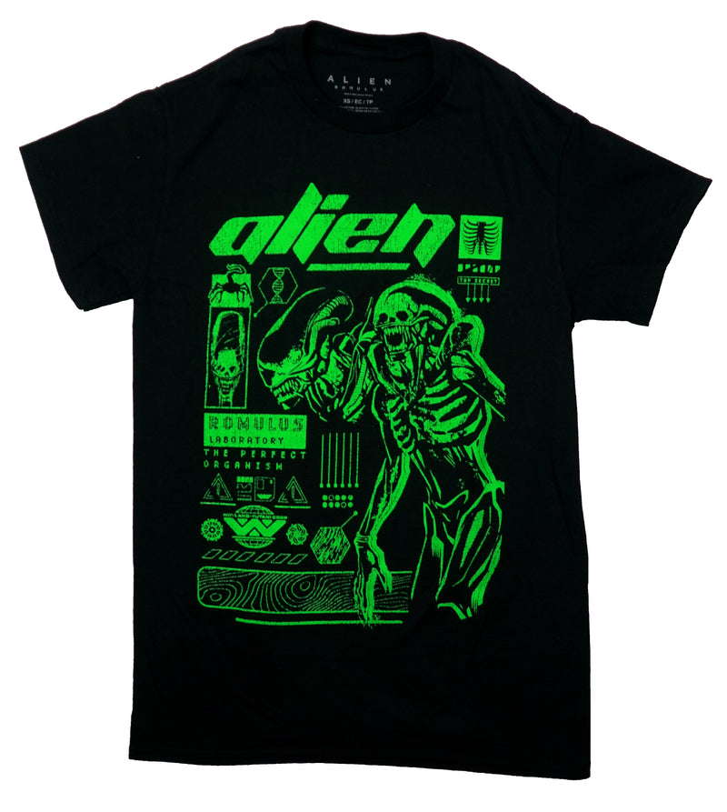 Alien Romulus Mens T-Shirt - Laboratory Green Perfect Organism Top Secret