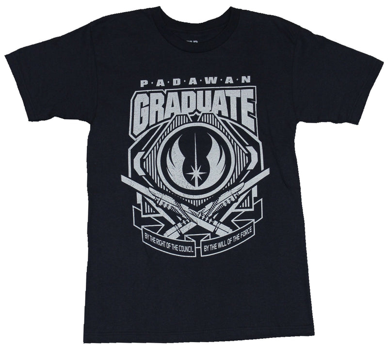 Star Wars Mens T-Shirt - Padawan Graduate Jedi  Right of Council Will Of Force
