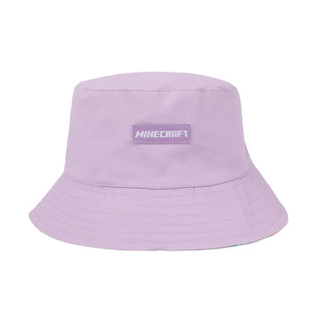 Bioworld Minecraft Confetti Blocks Youth Reversible Bucket Hat - Purple