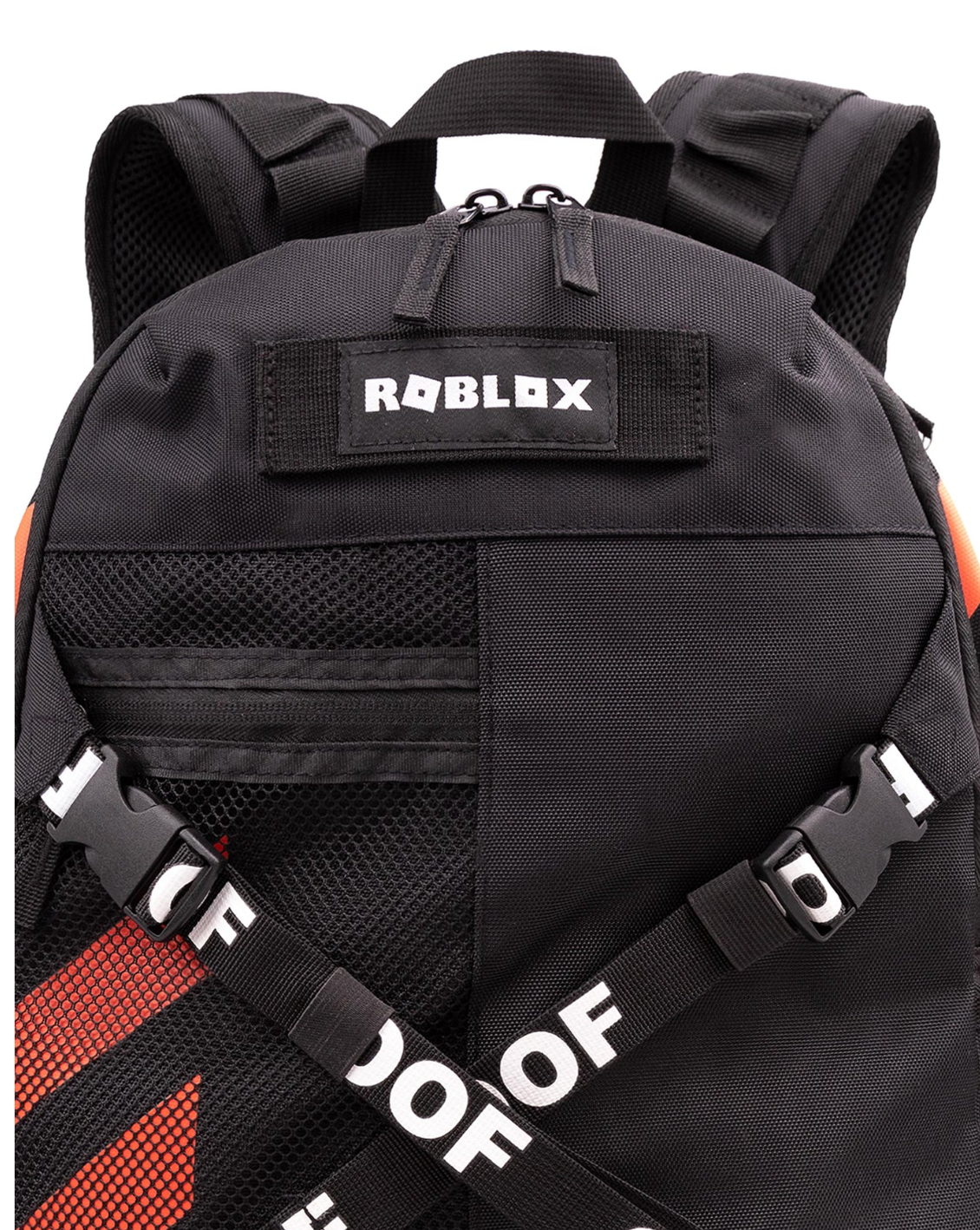Roblox Premium RPM SB Skateboarding School Gamer Backpack Black Orange NEW
