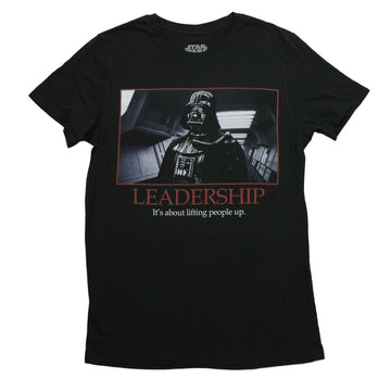 Star Wars Mens T-Shirt - Darth Vader LEADERSHIP It's About lifting people up