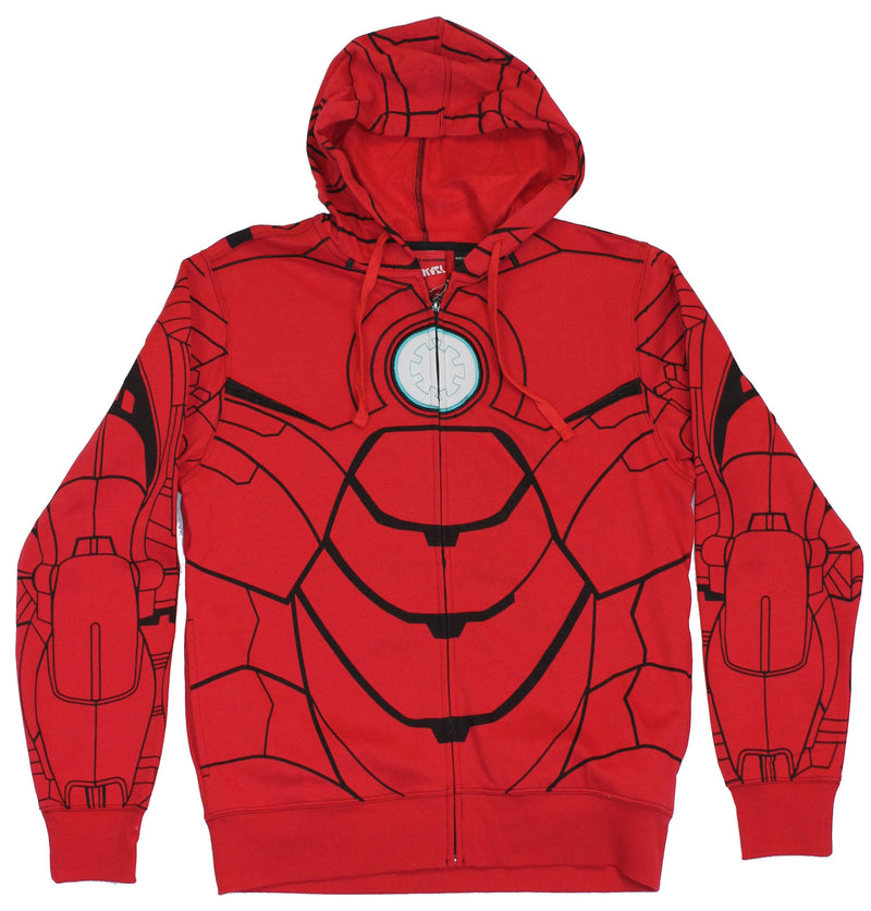 Iron Man (Marvel Comics) Mens Hoodie Sweatshirt - Mark 4  Costume w Std Hood