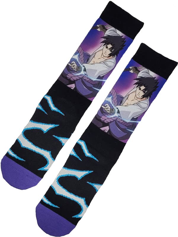 Ripple Junction Naruto Shippuden Adult Crew Sock Attack Pose Officially Licensed