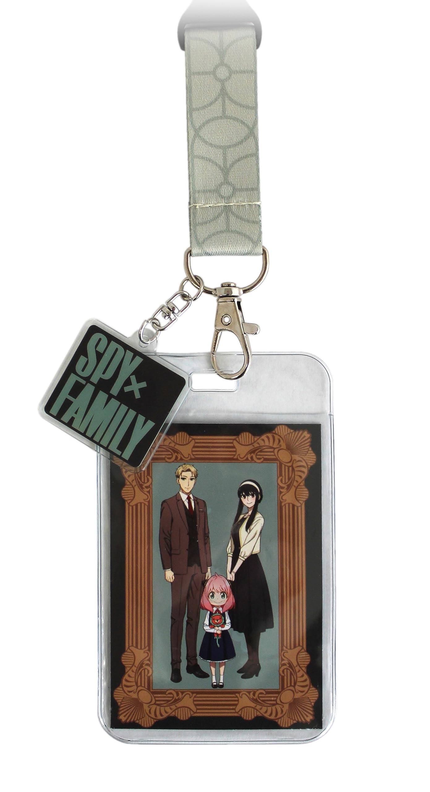 Spy x Family Merch Family Portrait ID Badge Holder Keychain Breakaway Lanyard w/Acrylic Charm