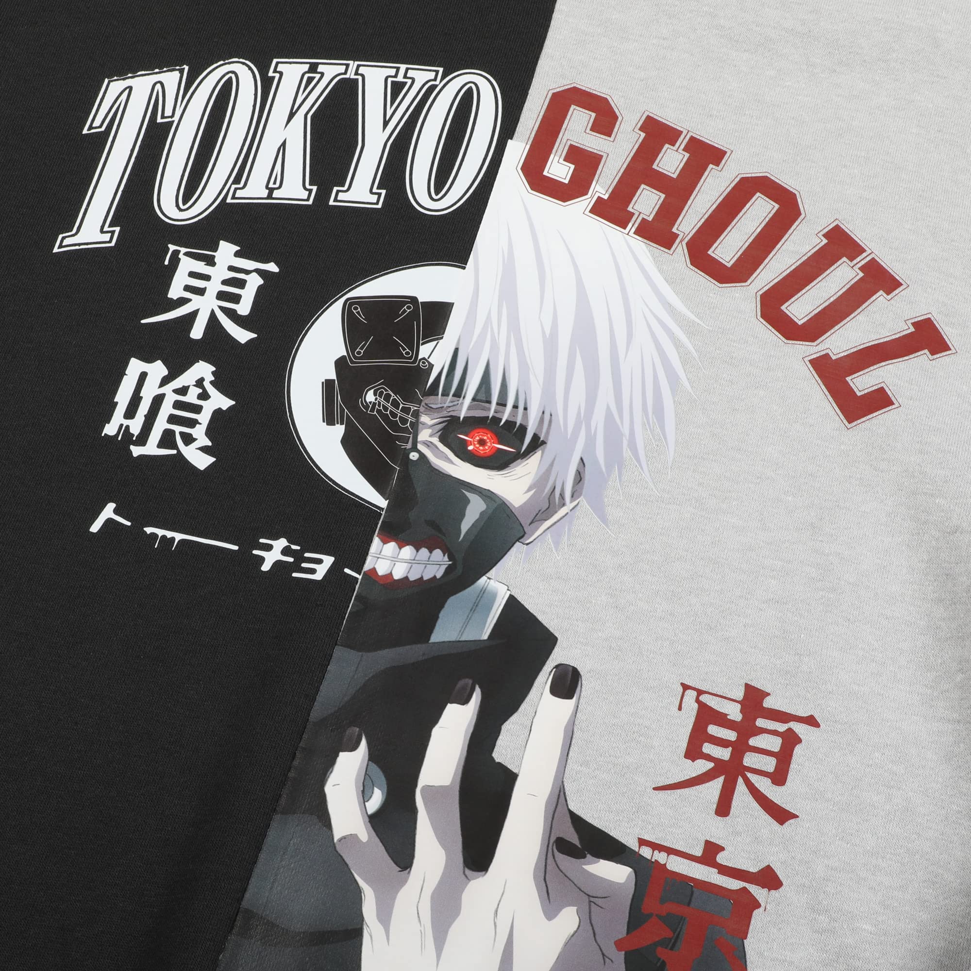 Bioworld Tokyo Ghoul Ken Kaneki Kanji Crew Neck Black Heather Men's Sweatshirt