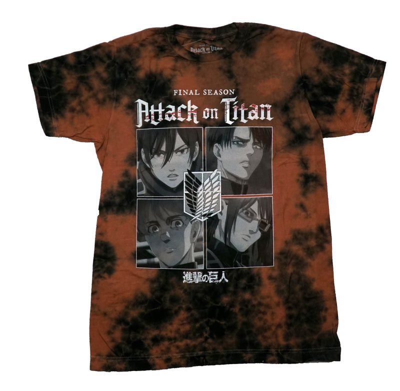 Attack on Titan Final Season 4  Mens T-Shirt - Grayscale Boxed Images - Inmyparentsbasement.com