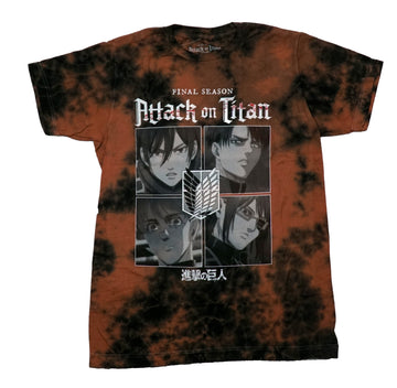 Attack on Titan Final Season 4  Mens T-Shirt - Grayscale Boxed Images