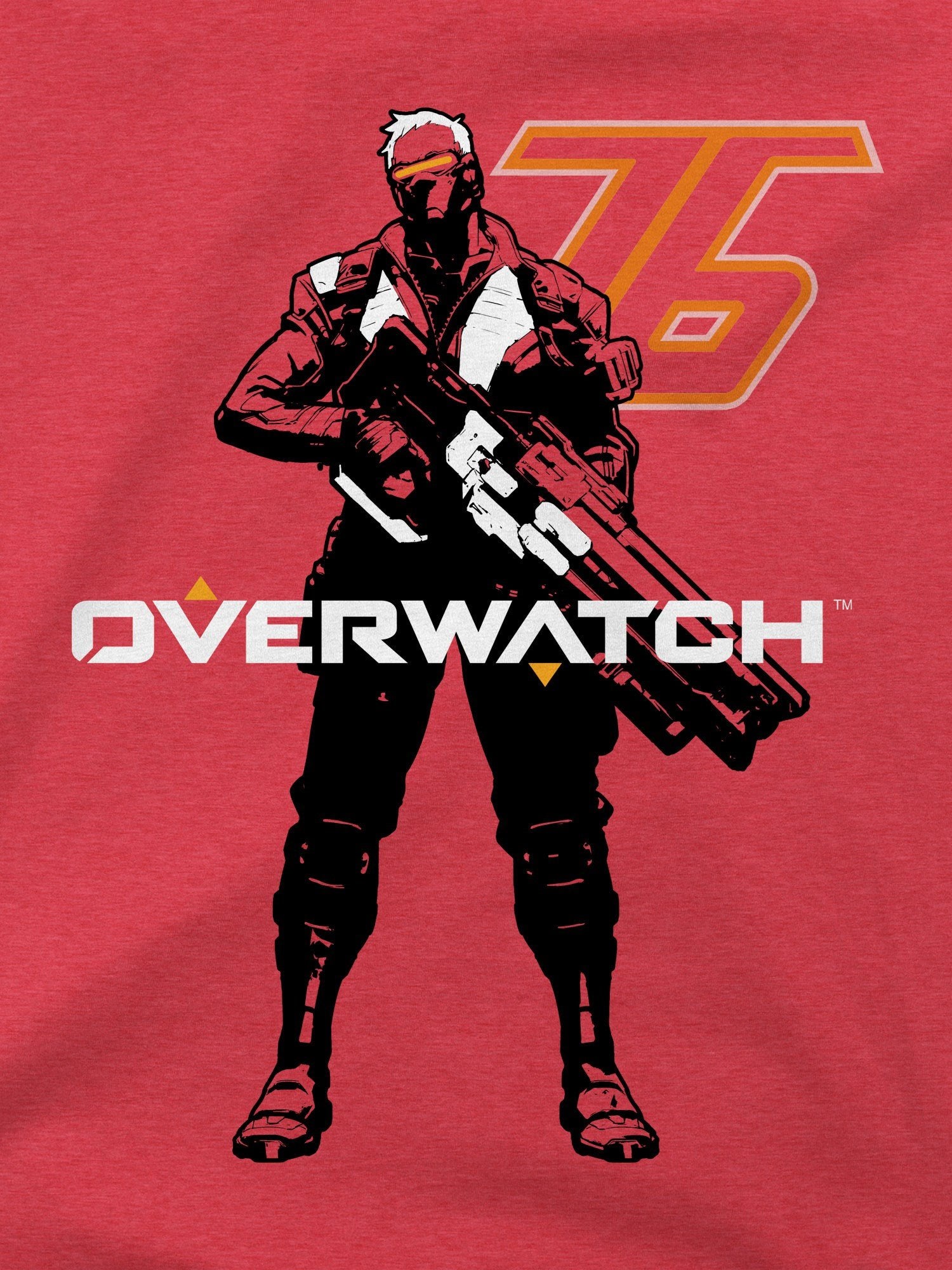 Overwatch Mens T-Shirt - Soldier 76 Vigilante With Logo Image