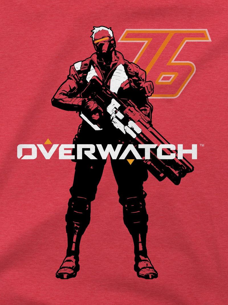 Overwatch Mens T-Shirt - Soldier 76 Vigilante With Logo Image