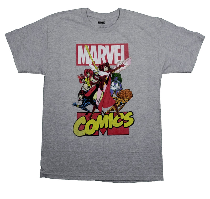 Marvel Mens T-Shirt - Scarlet Witch Medusa Tygra Black Widow She Hulk Logo