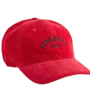 Fireball Whisky Red Corduroy Ripple Junction Cap Hat