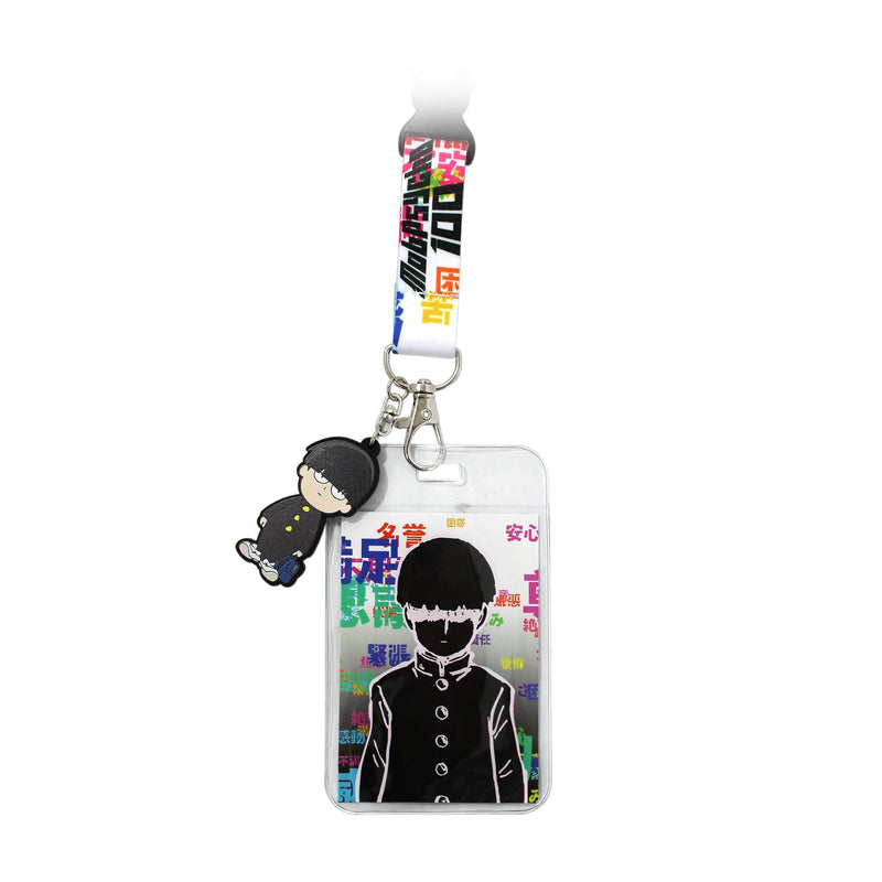 Mob Psycho 100 Merch ID Badge Holder Lanyard Keychain Lanyard w/Rubber Pendant