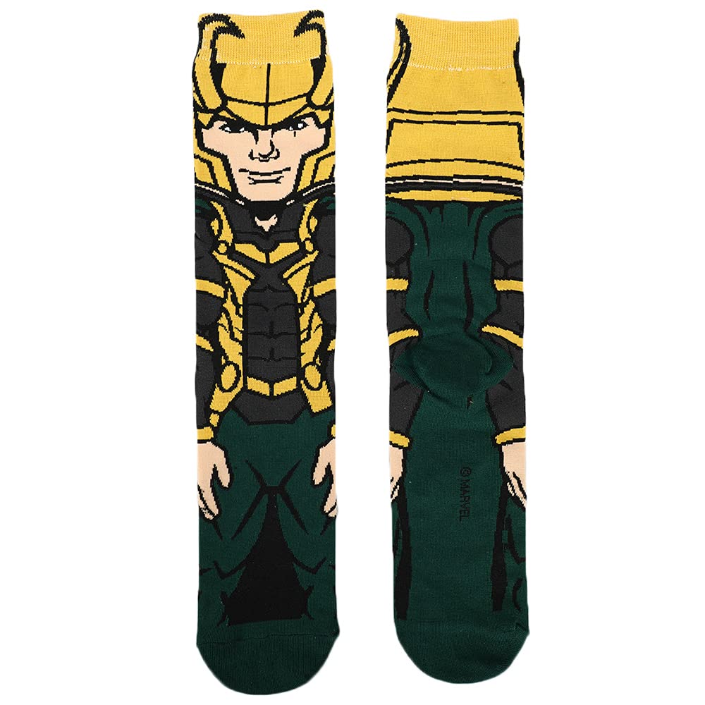 Marvel Loki 360 Character Crew Socks for Men