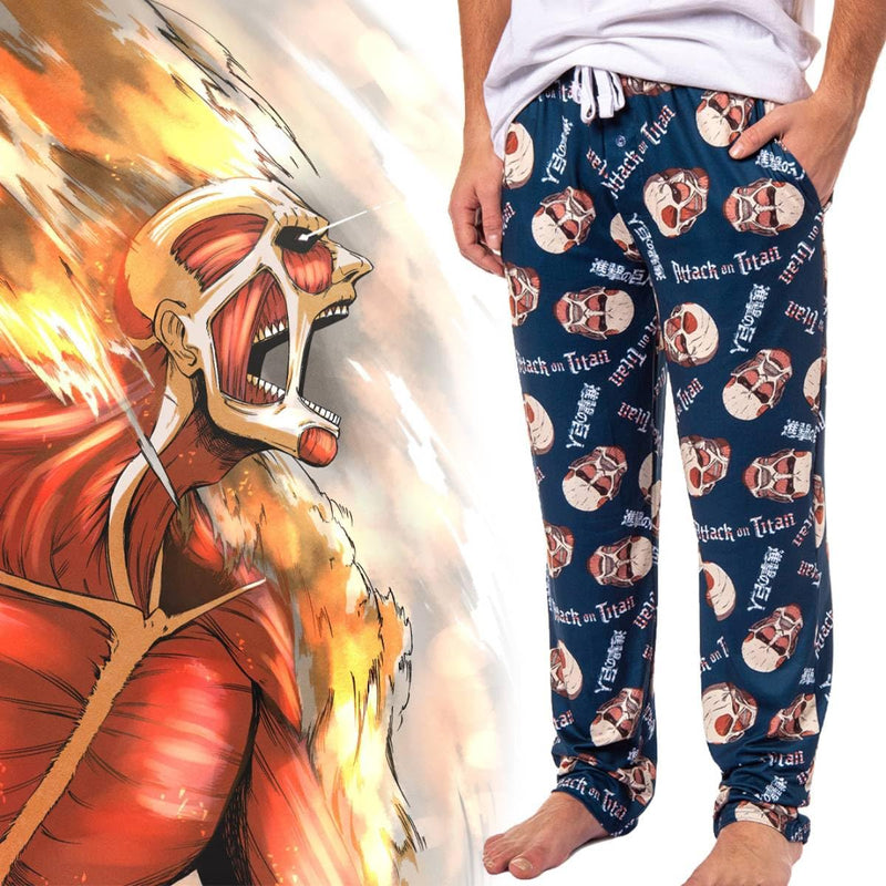 Men's Attack On Titan Manga Merch Pajama Pants Colossal Titan Anime Adult Sleep Pants