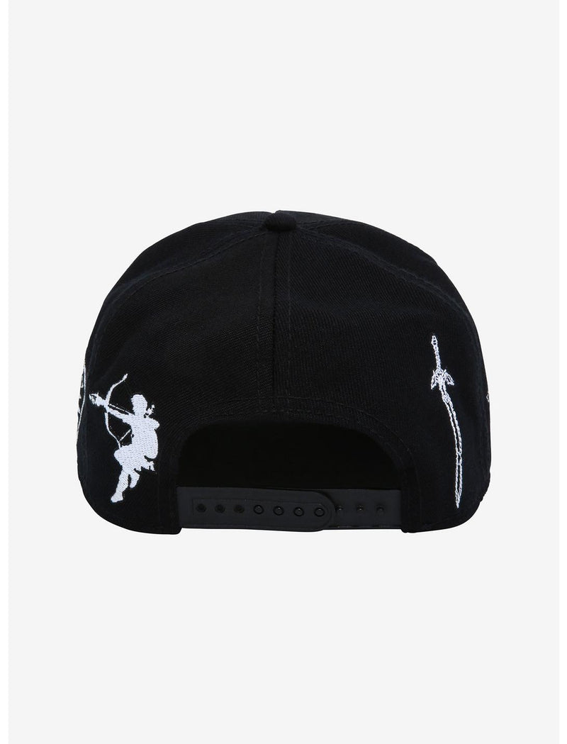 The Legend Of Zelda: Breath Of The Wild Black & White Snapback Hat