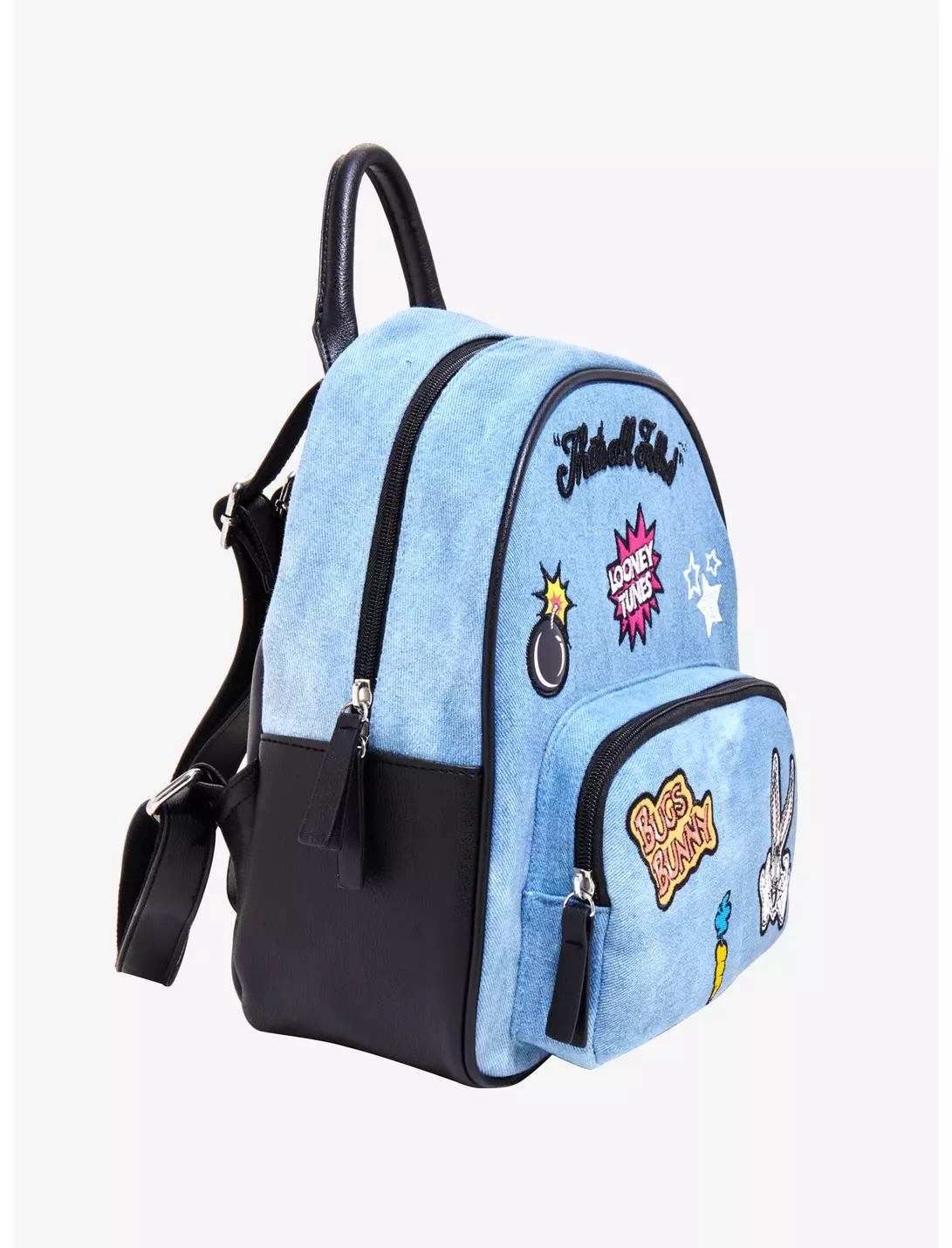 Loony Tunes Denim Patch Mini Backpack