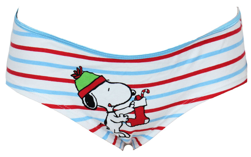 Peanuts Snoopy Stocking Hanging Stripped Cotton Brief Panty Girls Underwear