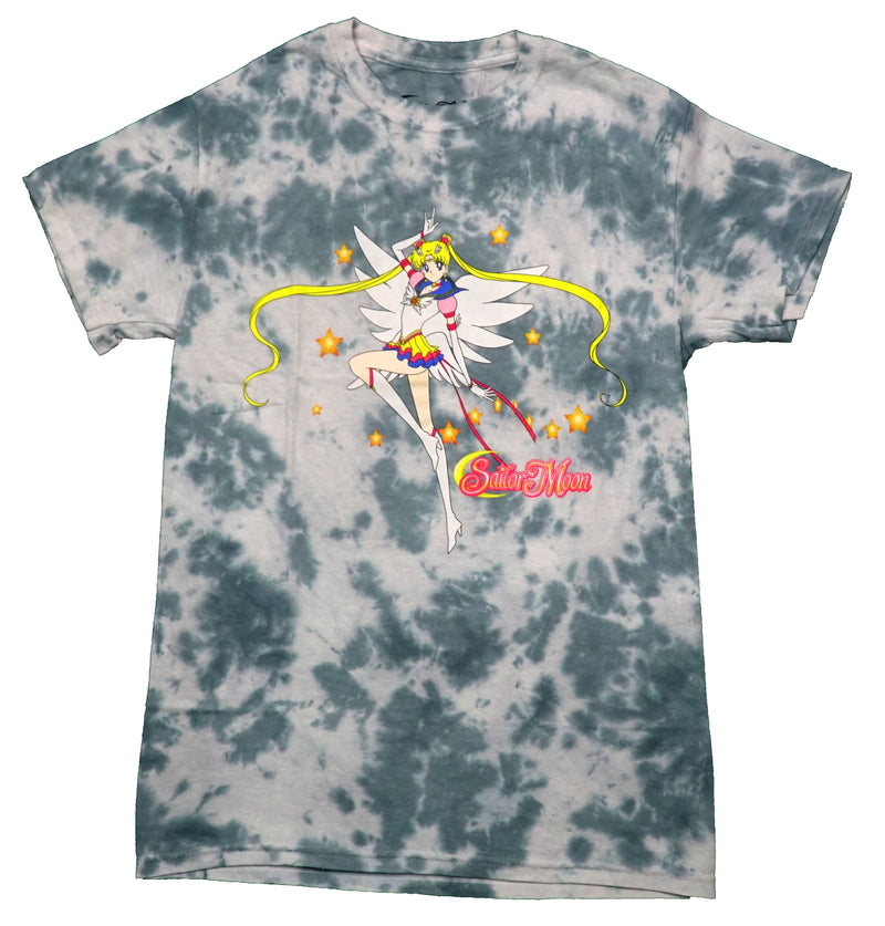 Sailor Moon Mens T-Shirt - Power Stance Among Stars Tie Dye - Inmyparentsbasement.com