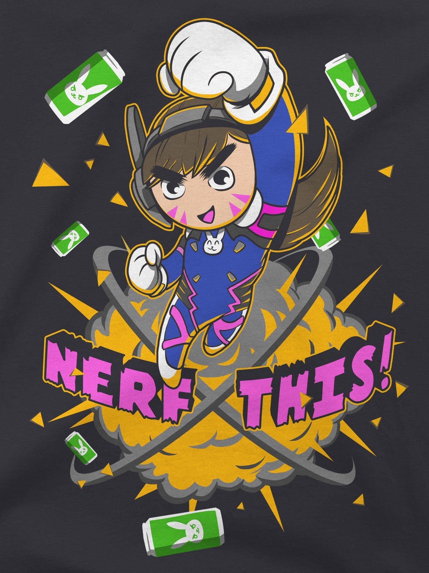 Overwatch Mens T-Shirt - Nerf This Cartoon Diva Image