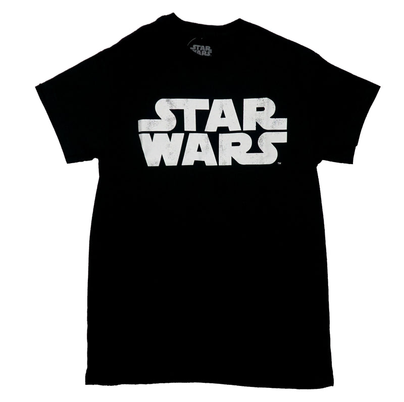 Star Wars Mens T-Shirt - Simple White Print Logo - Inmyparentsbasement.com