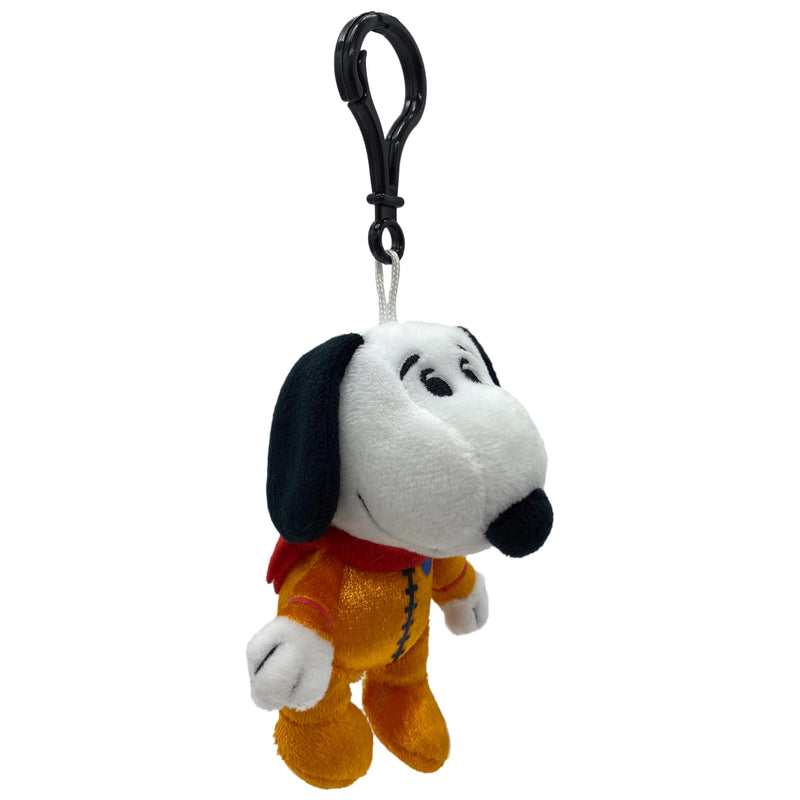 JINX Snoopy in Space Snoopy in Orange Astronaut Suit Clipsters Toy, 4-in Plush