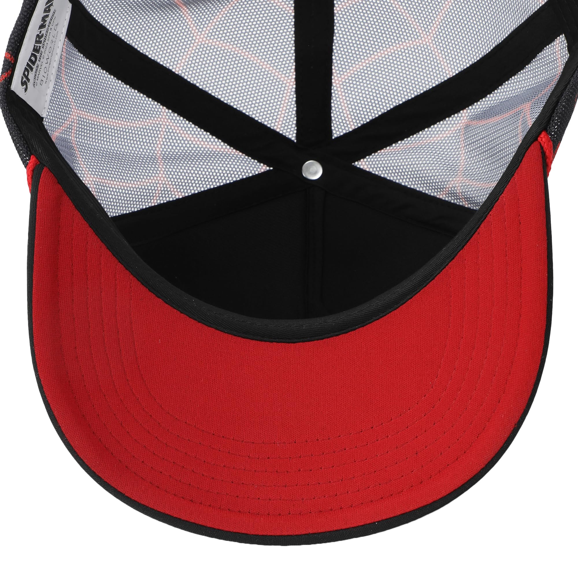 Spider-Man Into The Spider-Verse Miles Morales Spidey Sense Adult Black Trucker Hat