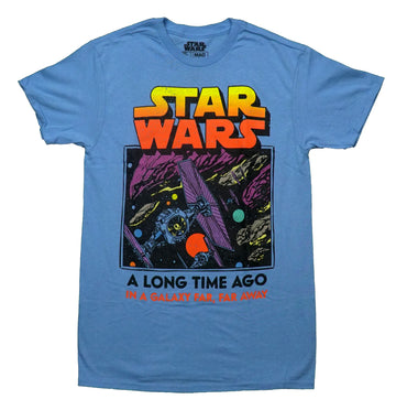 Star Wars Mens T-Shirt - Tie Fighters A Long Time Ago In Galaxy Far Away