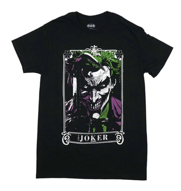 Batman Mens T-Shirt - The Joker Distressed Image Holding Sword