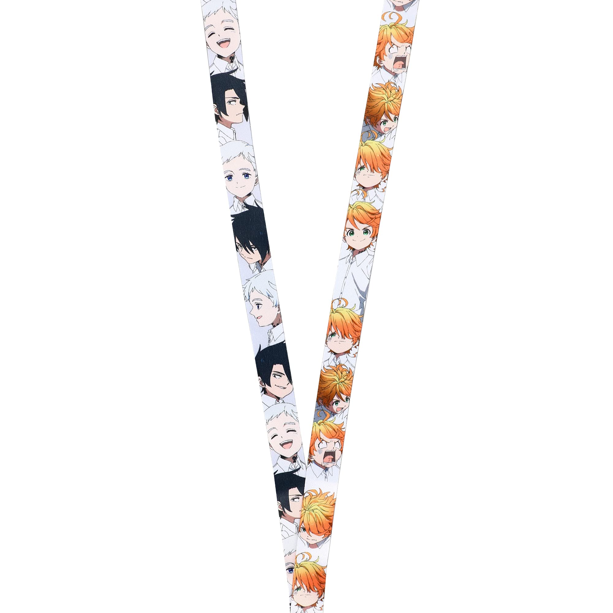 The Promised Neverland Lanyard with Clear ID Sleeve and Keychain