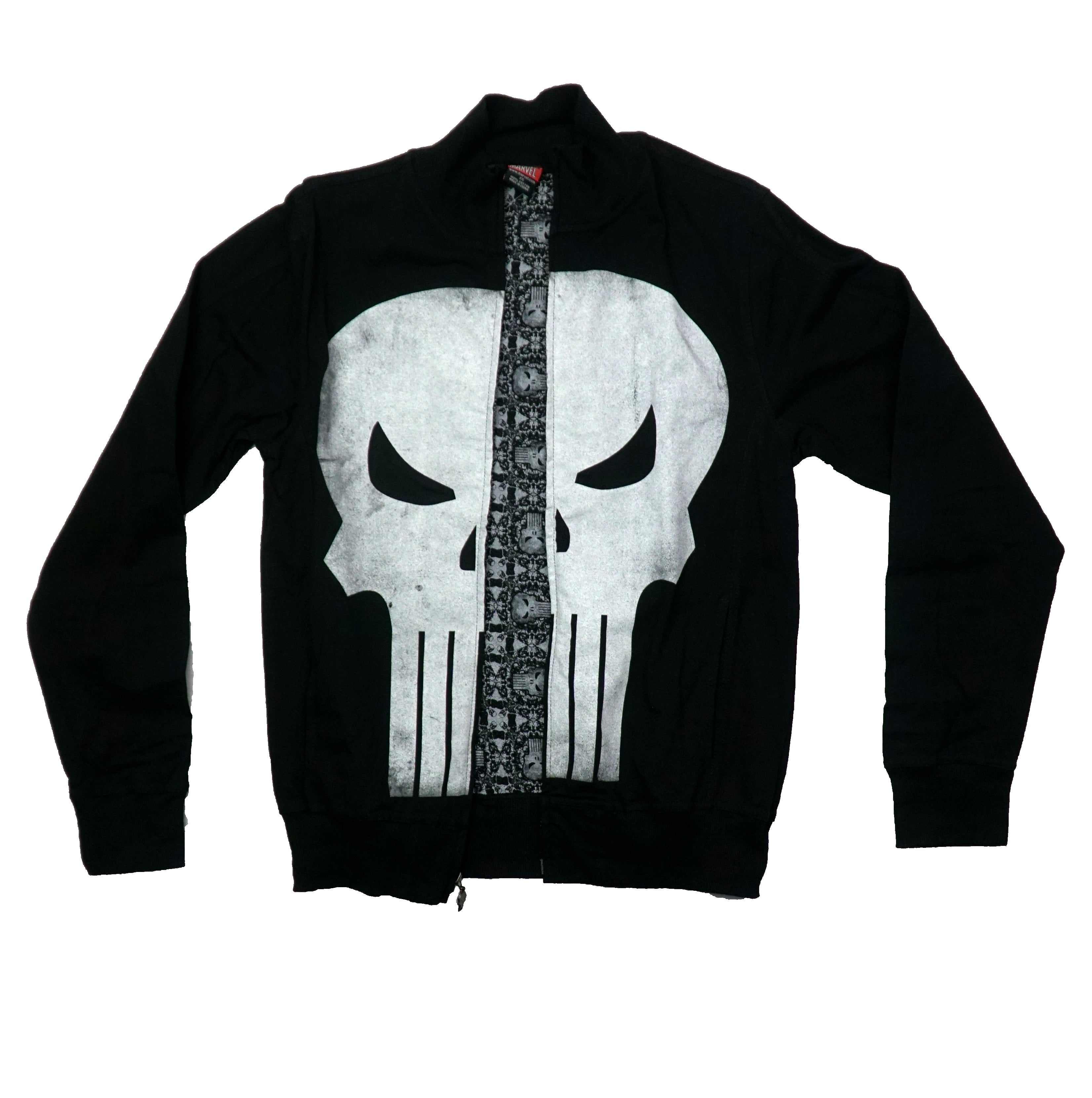 The Punisher Mens Zip Up Jacket - Classic Distressed Logo