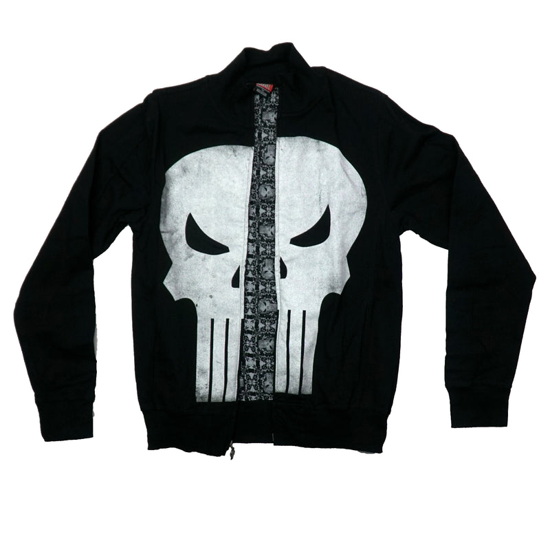 The Punisher Mens Zip Up Jacket - Classic Distressed Logo